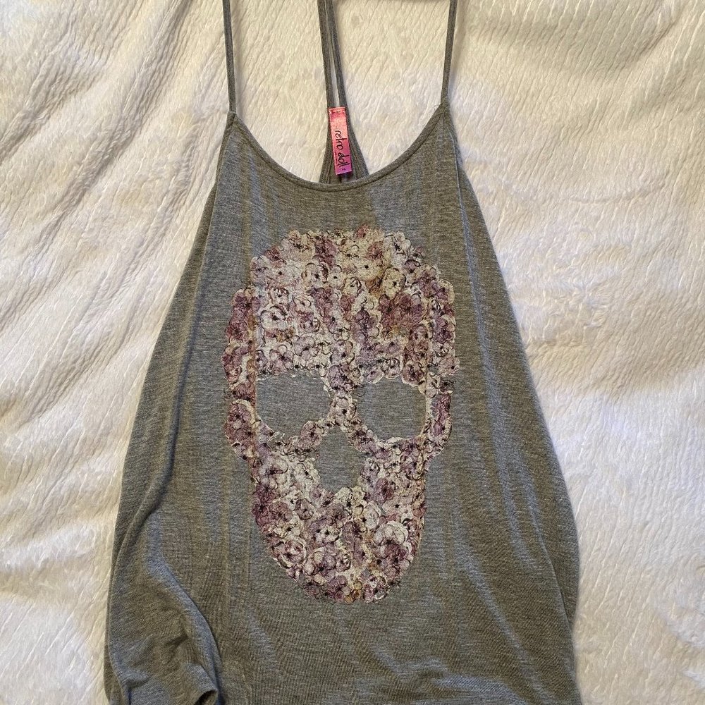 Skull Flowy Tank Top